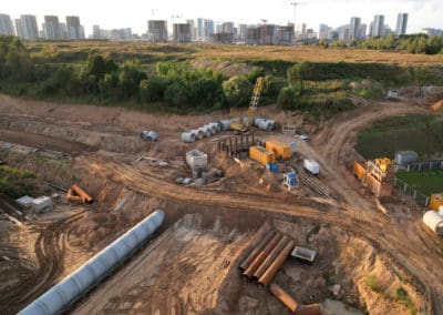 laying concrete sewer